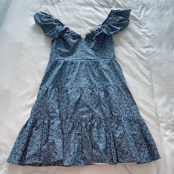Sugar Lips  Blue Floral Sundress - Picture 1 of 5